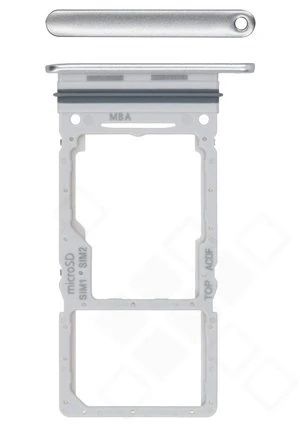 Samsung A346 Galaxy A34 Sim / SD Karten Halter (Halterung) silber