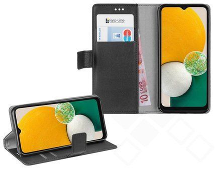 Klapp-Tasche Klassik (Book Style) Samsung A047 Galaxy A04s schwarz - Schutzhülle