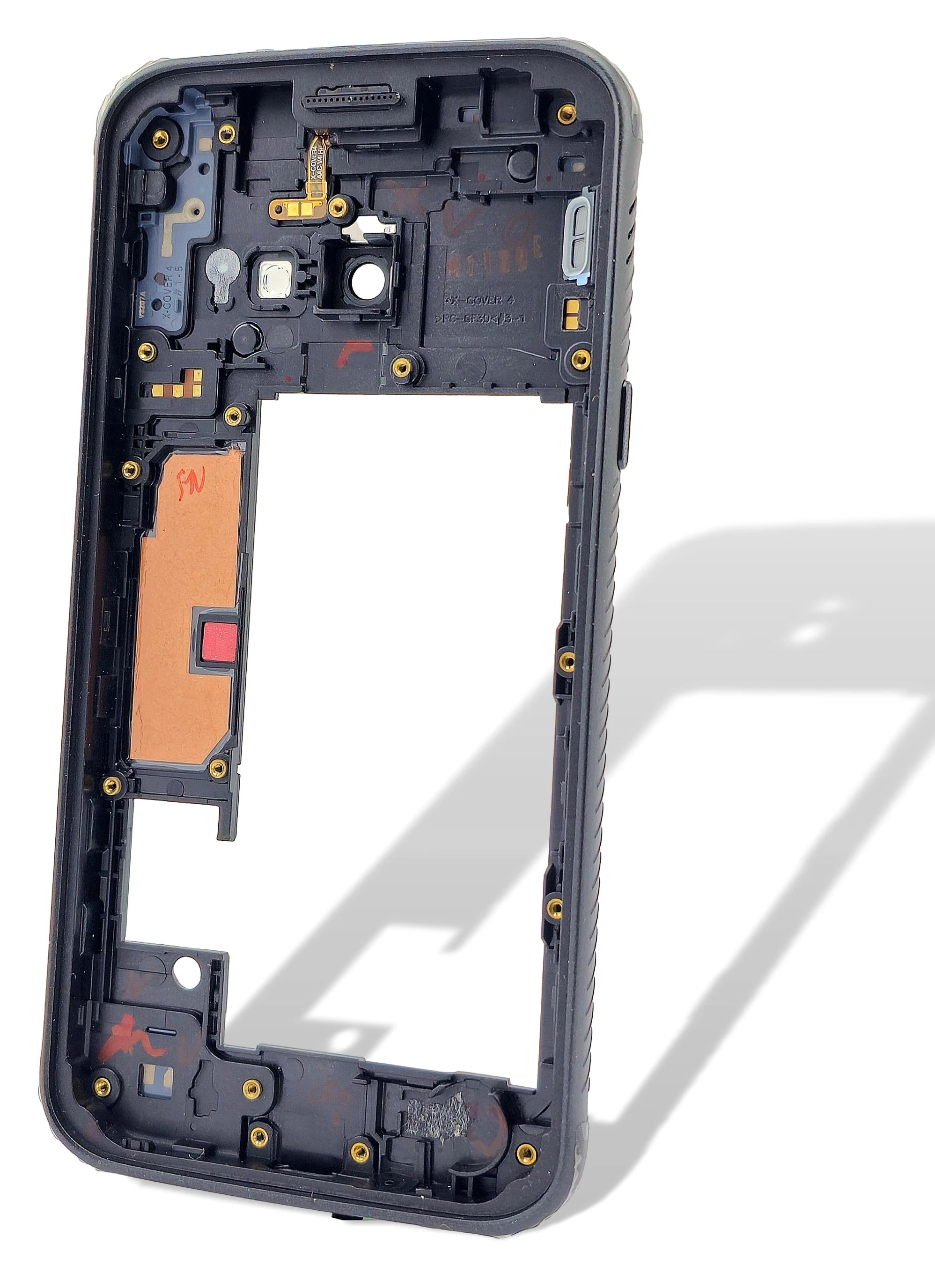 Samsung G398F Galaxy Xcover 4s Mittel Gehäuse + Kamerascheibe + Tasten