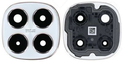 Xiaomi Redmi Note 14 Pro 5G Kamera Gehäuse (Blende) + Scheibe weiss