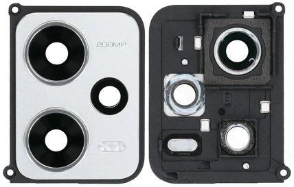 Xiaomi Redmi Note 12 Pro+ 5G Kamera Gehäuse (Blende) + Scheibe weiss