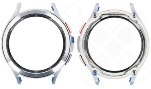 Samsung Watch 4 classic Front Gehäuse (Rahmen) silber (R890 R895 46mm)