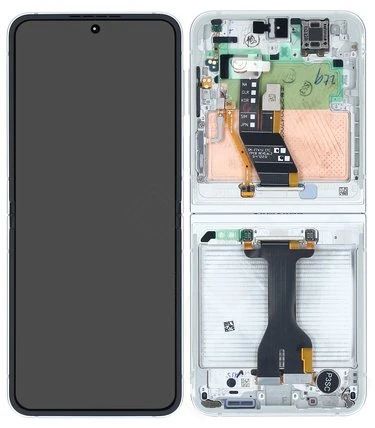 Samsung Galaxy Z Flip6 Display mit Touchscreen weiss