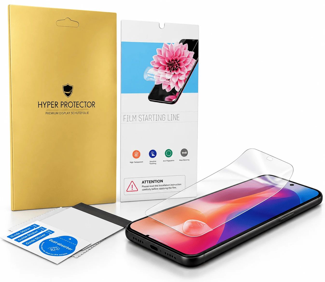 Blickschutzfolie für Samsung A520 Galaxy A5 (Hybrid Folie Anti-Spy)