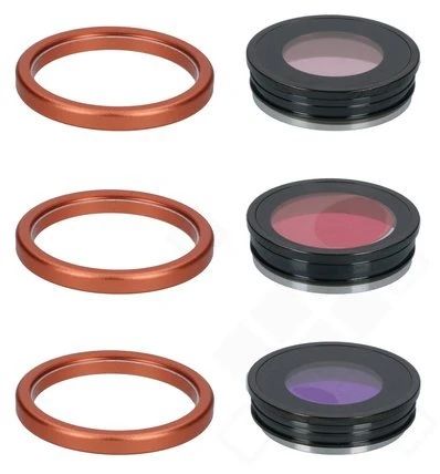 Apple iPhone 17 Pro / Max Kamerascheibe (Glas) + Blende (Gehäuse) orange