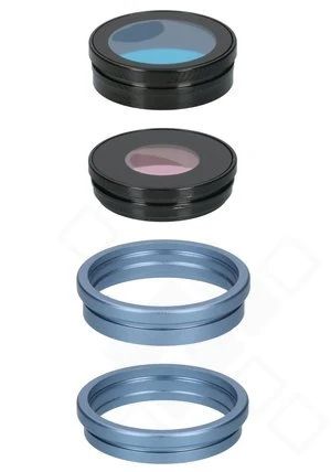 Apple iPhone 17 Kamerascheibe (Glas) + Blende (Gehäuse) nebel blau