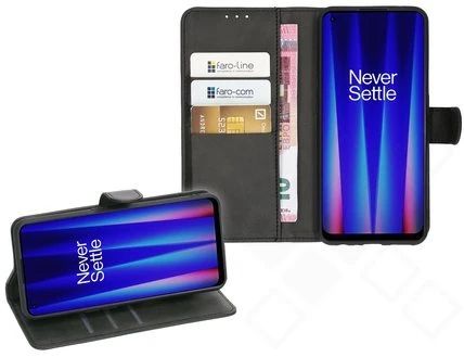 Klapp-Tasche (Book Style) ultra dünn OnePlus Nord CE 2 5G classy schwarz - Schutzhülle