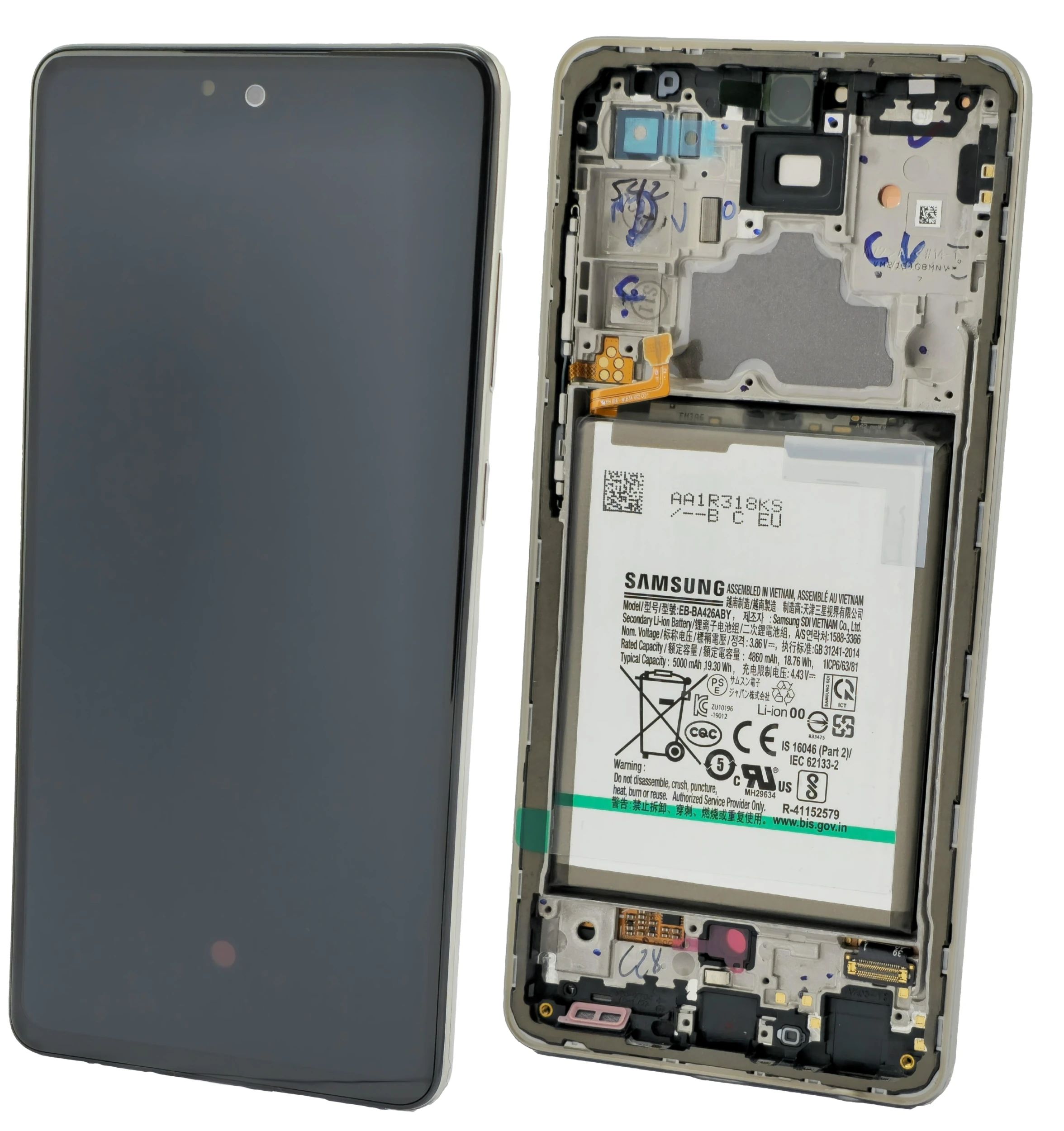 Samsung Galaxy A72 Display mit Touchscreen weiß A725 A726 4G 5G