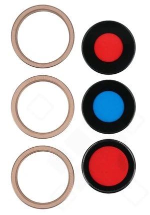 Apple iPhone 16 Pro / Plus Kamerascheibe (Glas) + Blende titan wüstensand