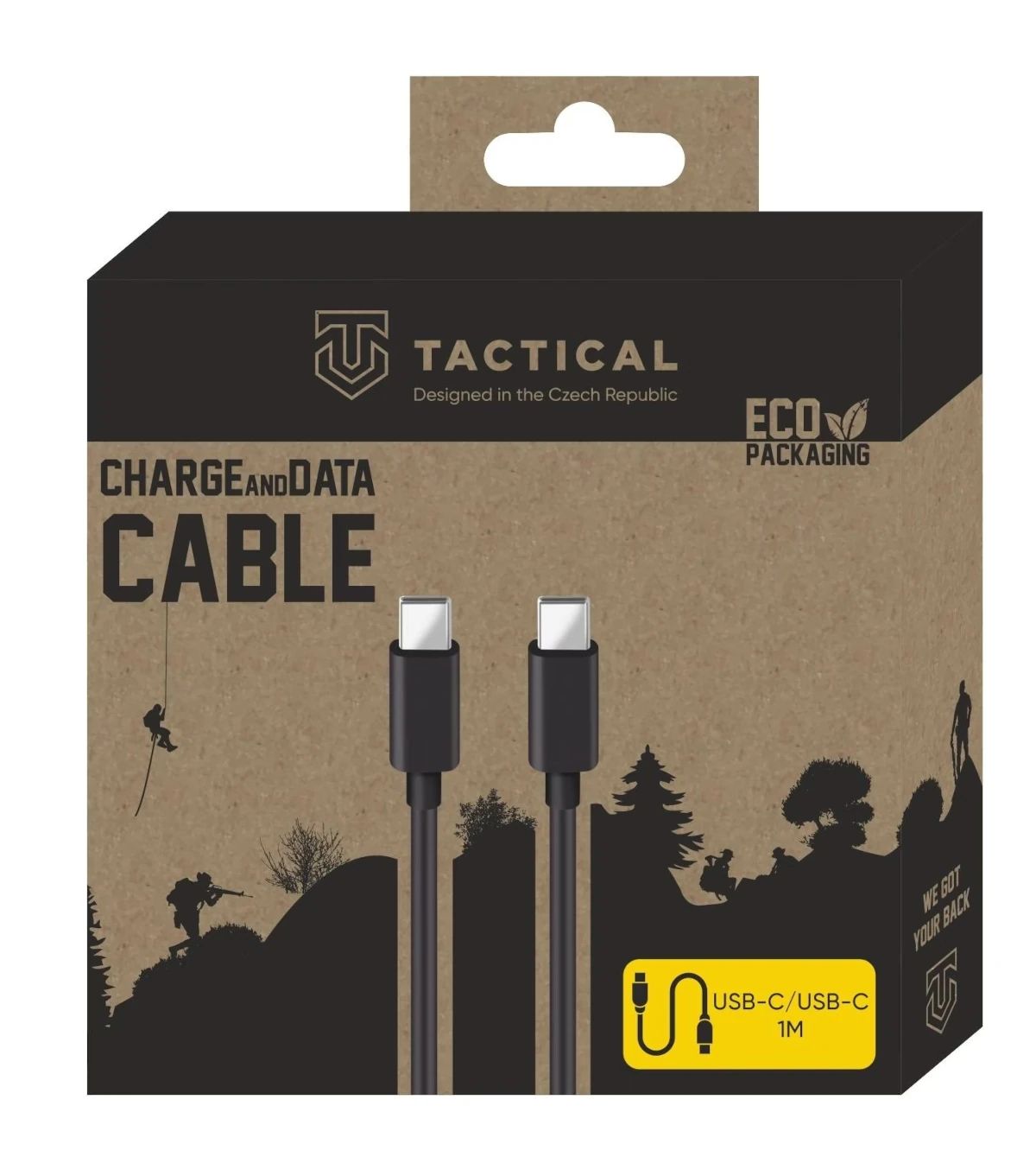 Tactical Kabel USB-A auf USB-C 2 m – 15W Smooth Thread