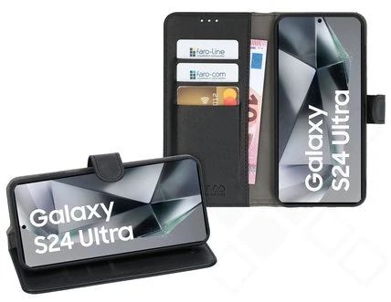Klapp-Tasche Klassik (Book Style) Samsung S928B Galaxy S24 Ultra schwarz - Schutzhülle