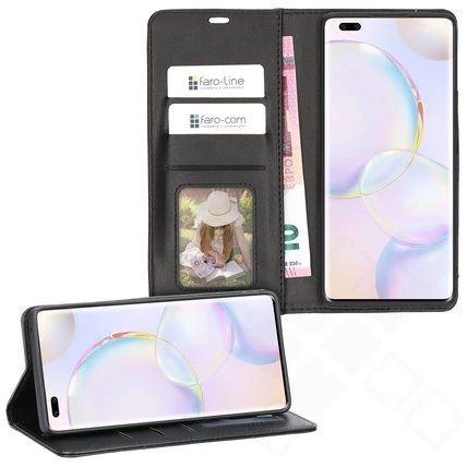 Klapp-Tasche (Book Style) ultra dünn Honor 50 Pro classy schwarz - Schutzhülle