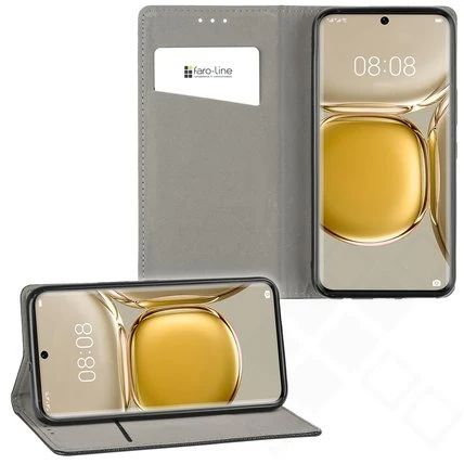 Klapp-Tasche (Book Style) ultra dünn Huawei P50 Pro classy schwarz - Schutzhülle