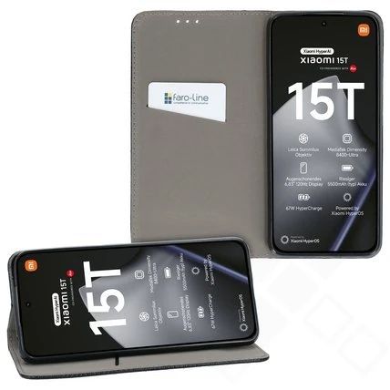 Klapp-Tasche Klassik (Book Style) Xiaomi 15T schwarz - Schutzhülle