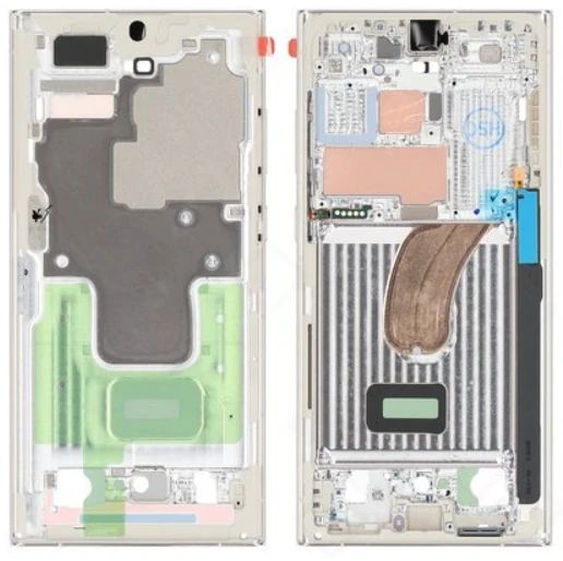 Samsung S918B Galaxy S23 Ultra Display Montage-Rahmen (Gehäuse) cream