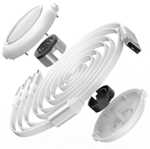 Baseus 3 in 1 USB Kabel MICRO & USB-C, Lightning einziehbar weiß