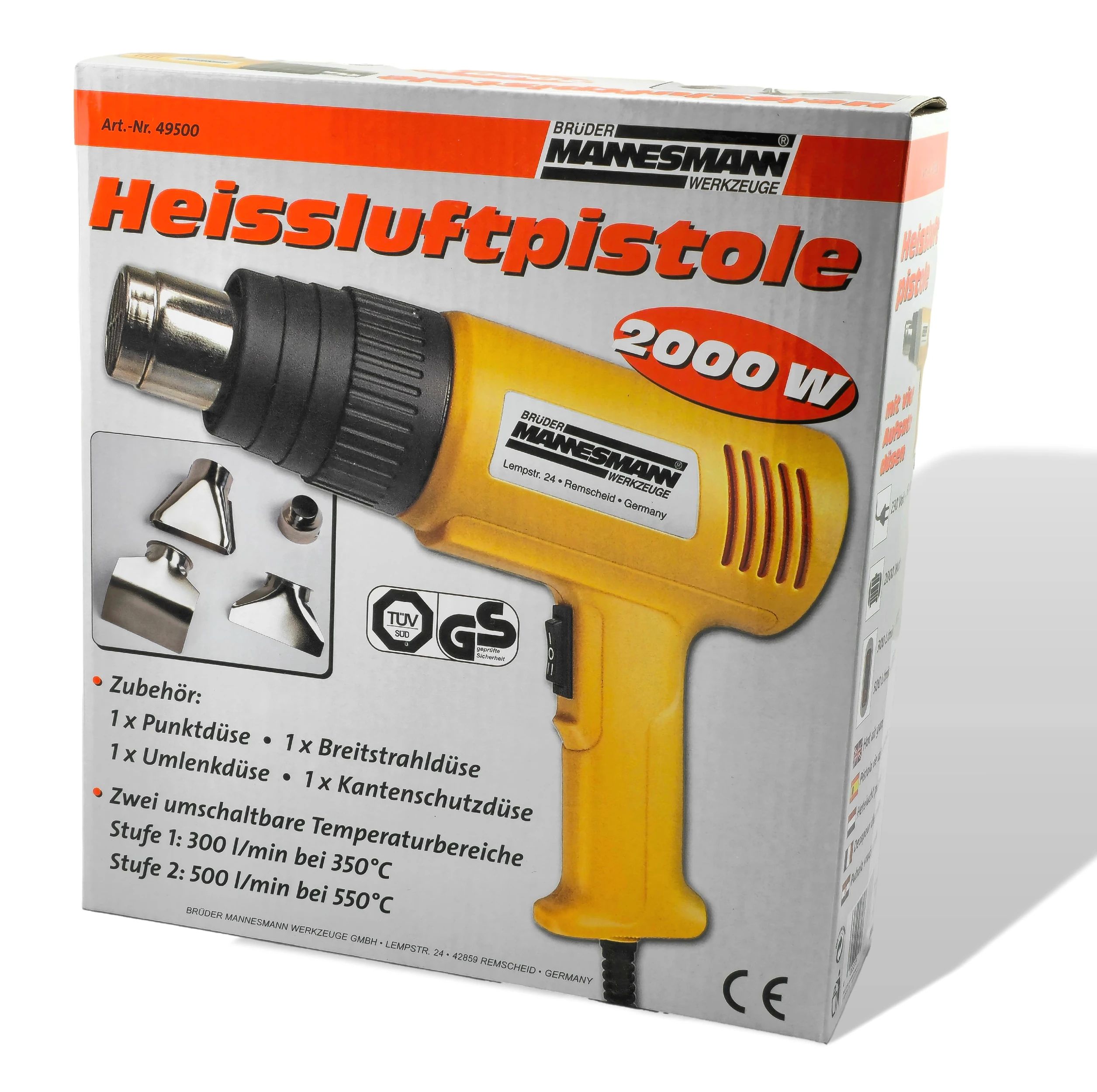 Mannesmann Heißluftgebläse für Smartphone Reparatur (Heissluftpistole Heissluftfön)