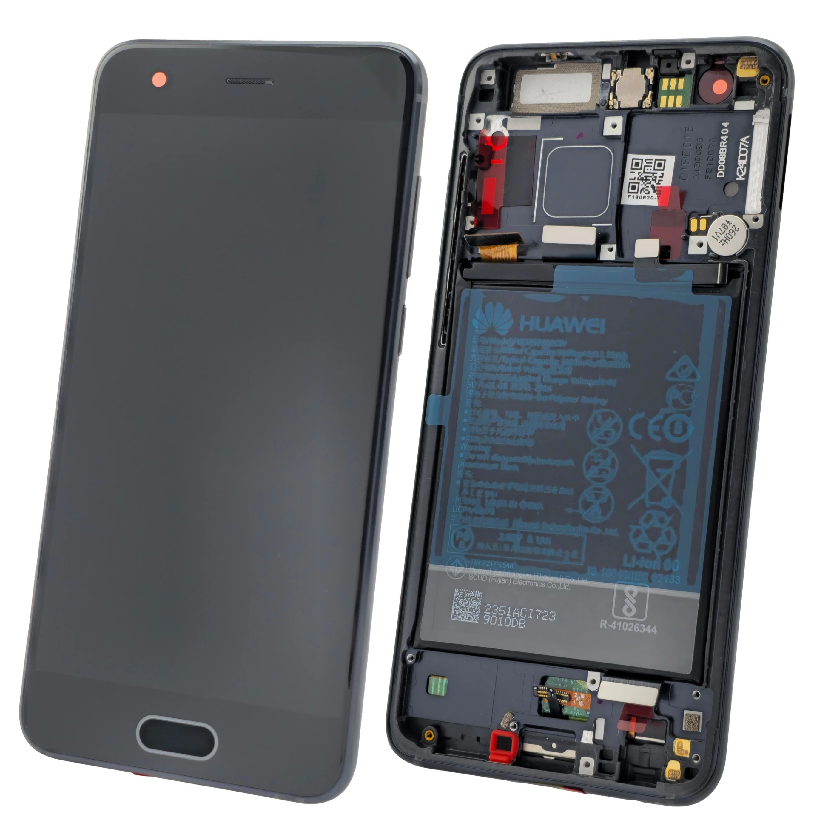 Huawei Honor 9 Display mit Rahmen + Akku schwarz