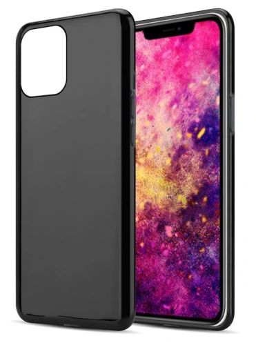Silikon / TPU Hülle Apple iPhone 12 / 12 Pro in candy schwarz - Schutzhülle