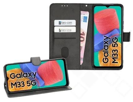 Klapp-Tasche Klassik (Book Style) Samsung M336 Galaxy M33 schwarz - Schutzhülle