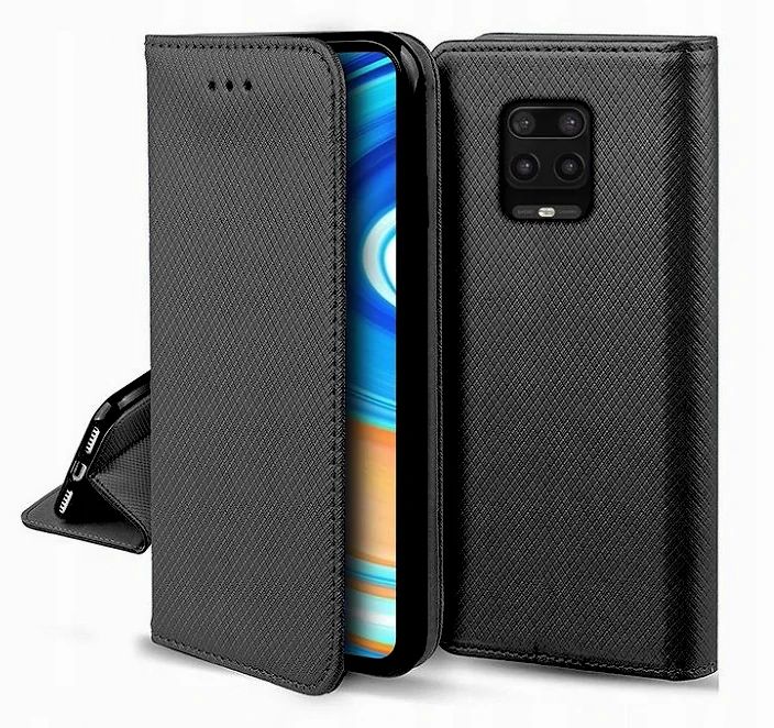 Klapp-Tasche (Book Style) ultra dünn Xiaomi Redmi 9a classy schwarz - Schutzhülle