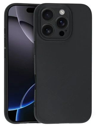 Silikon / TPU Hülle Apple iPhone 16 Pro Max in candy schwarz - Schutzhülle