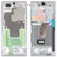 Samsung S918B Galaxy S23 Ultra Display Montage-Rahmen (Gehäuse) blau / lime