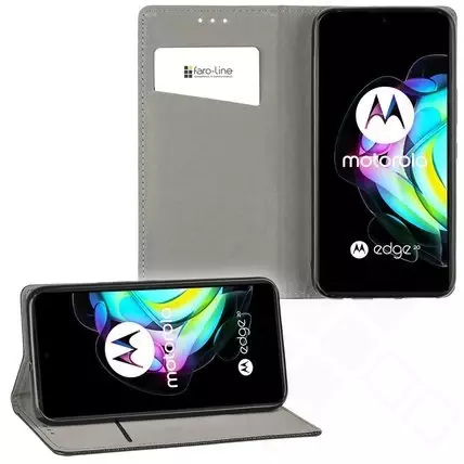 Klapp-Tasche Klassik (Book Style) Motorola Edge 20 schwarz - Schutzhülle