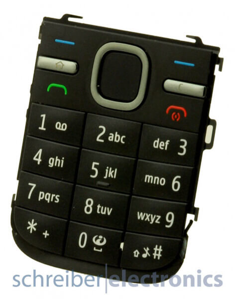 Nokia C5-00 Tastaturmatte (Tastenmatte) in schwarz