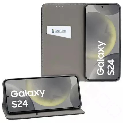Klapp-Tasche Klassik (Book Style) Samsung S921B Galaxy S24 schwarz - Schutzhülle