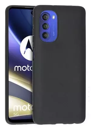 Silikon / TPU Hülle Motorola Moto G51 5G in candy schwarz - Schutzhülle