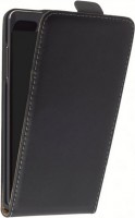 Samsung J730 Galaxy J7 2017 leder Klapp-Tasche (Vertikal) schwarz