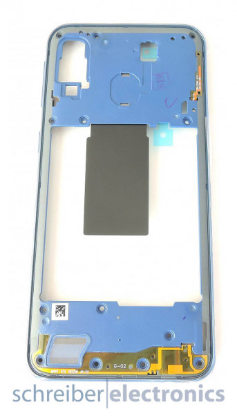 Samsung A405 Galaxy A40 Mittelgehäuse (Rahmen) blau