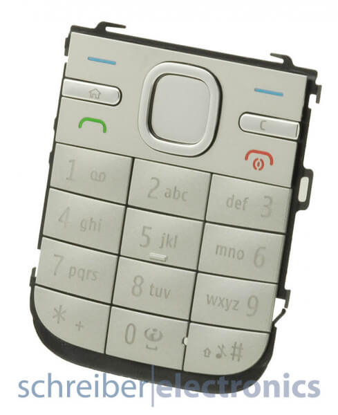 Nokia C5-00 Tastaturmatte (Tastenmatte) in silber