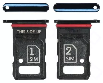 Motorola Edge 20 Pro Sim / SD Karten Halter (Halterung) blau (midnight)