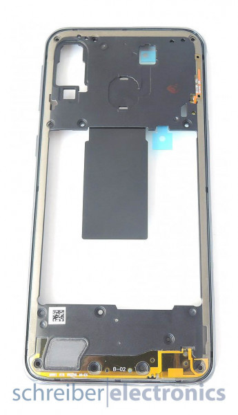 Samsung A405 Galaxy A40 Mittelgehäuse (Rahmen) schwarz