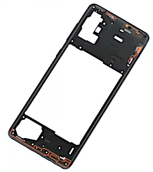 Samsung A715 Galaxy A71 Mittelgehäuse Cover schwarz