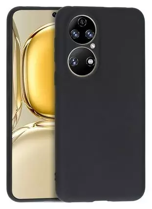 Silikon / TPU Hülle Huawei P50 in candy schwarz - Schutzhülle