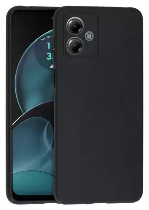 Silikon / TPU Hülle Motorola Moto G14 in candy schwarz - Schutzhülle