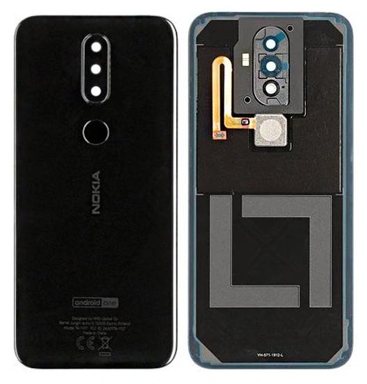 Nokia 4.2 Akkudeckel (Rückseite) schwarz + Kamera Glas
