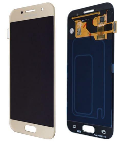 Samsung A320 Galaxy A3 Display mit Touchscreen gold