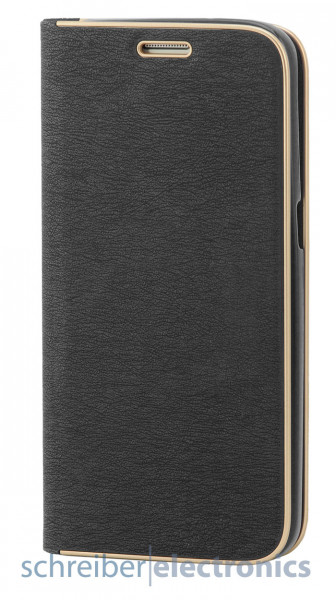 Samsung J320 Galaxy J3 (2016) Vennus Kunst Leder Flip Case (Buch) schwarz