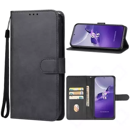 Klapp-Tasche (Book Style) ultra dünn Samsung A245 Galaxy A24 classy schwarz - Schutzhülle