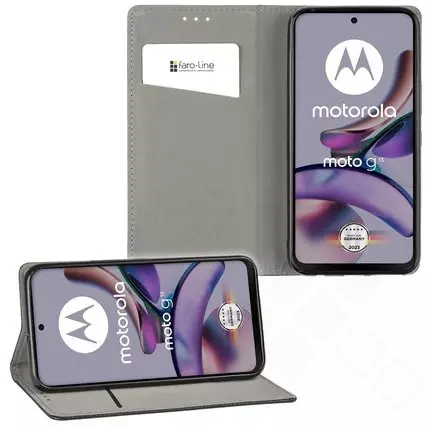 Klapp-Tasche Klassik (Book Style) Motorola Moto G13 schwarz - Schutzhülle