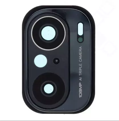 Xiaomi Mi 11i Kamera Gehäuse (Blende) mit Scheibe cosmic black (schwarz)