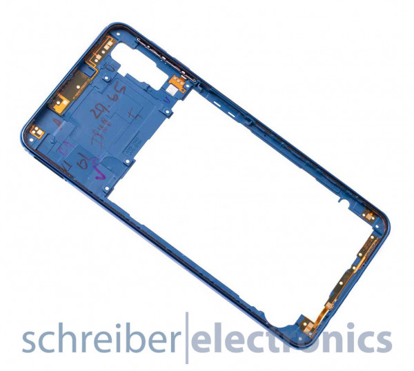 Samsung A750 Galaxy A7 (2018) Mittelgehäuse blau