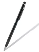 Bedienstift mit Kugelschreiber schwarz (Kapazitiv)