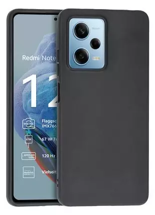 Silikon / TPU Hülle Xiaomi Redmi Note 12 Pro 5G in candy schwarz - Schutzhülle