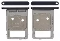 Samsung T736 Galaxy Tab S7 FE Sim Karten + SD Speicherkarten Halter (Halterung) schwarz