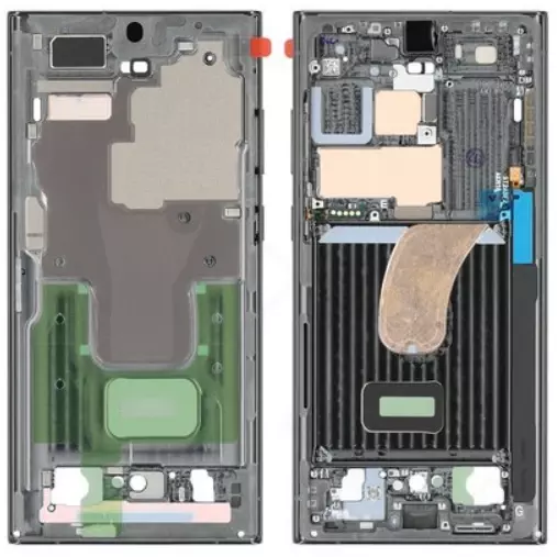 Samsung S918B Galaxy S23 Ultra Display Montage-Rahmen (Gehäuse) grün